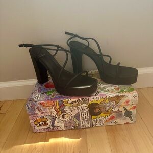 Jeffery Campbell Apertif Heel - Black - SIZE : 8.5
